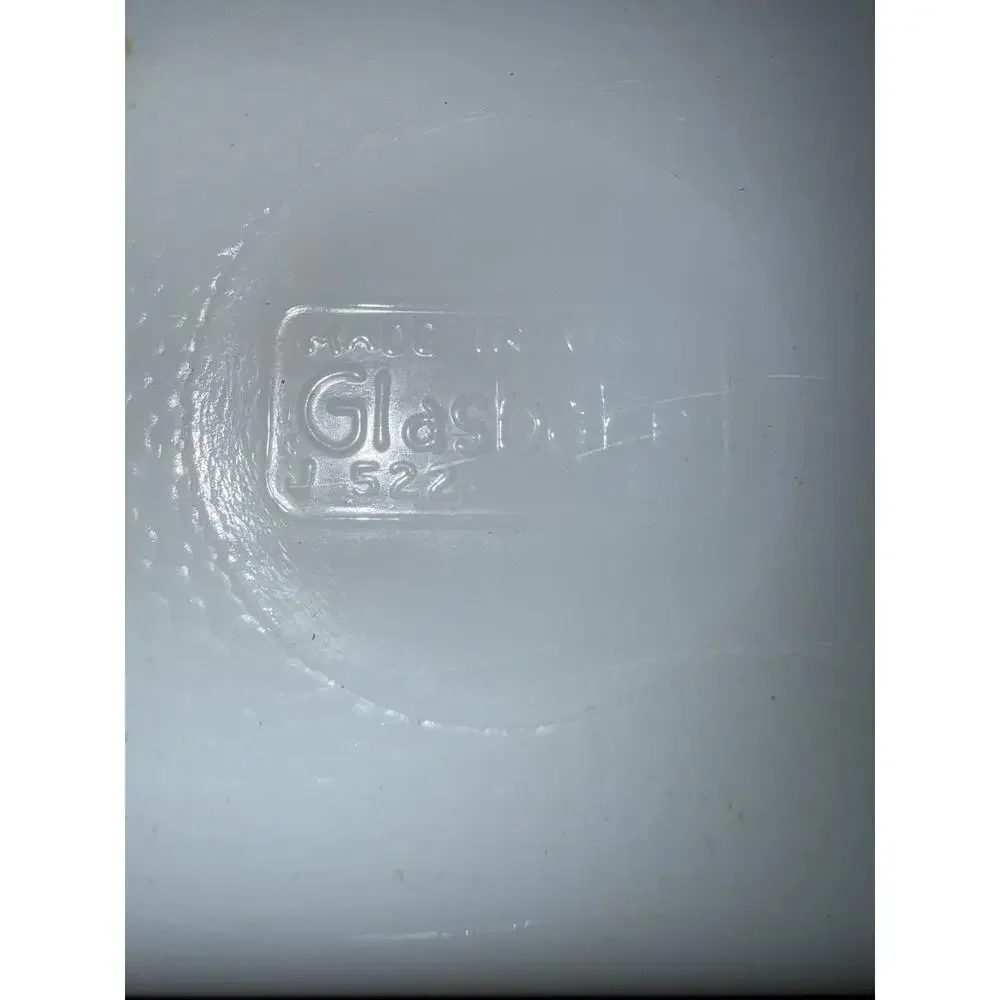 Vintage GlasBake Milk Glass Maple Leaf Loaf Pan J-522